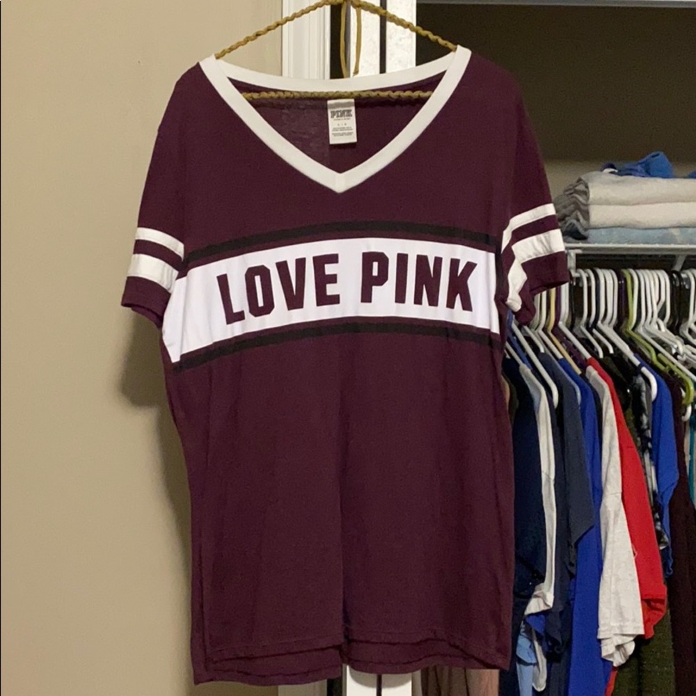 PINK Varsity tee shirt
